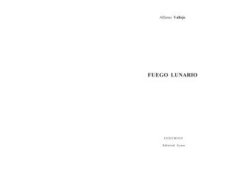 FUEGO LUNARIO - Alfonso VALLEJO