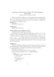 Algoritmos y Estructuras de Datos II, Grado Ingenier´ıa Informática