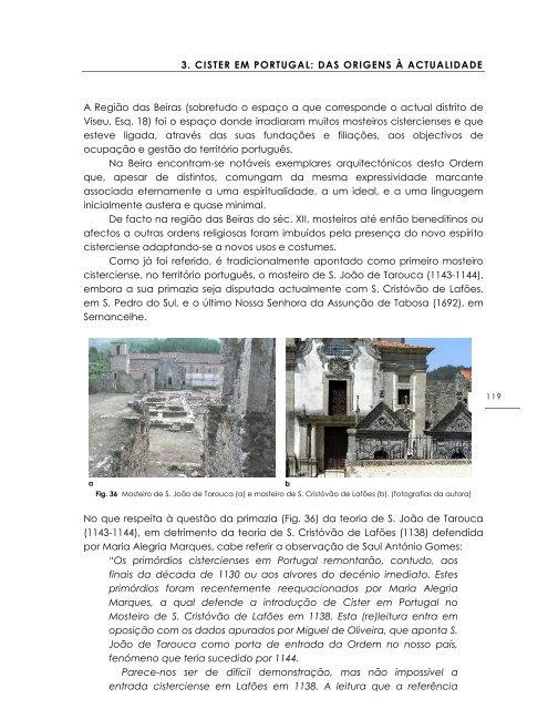 as arquitecturas de cister em portugal. a actualidade ... - Ubi Thesis