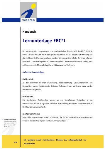 Lernunterlage EBC*L