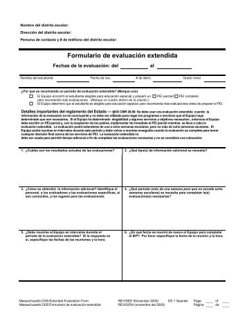 IEP Form: EE-1,EE-2 - Spanish Translation