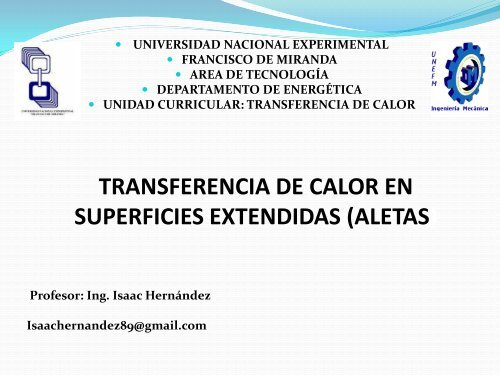 transferencia de calor en superficies extendidas (aletas)