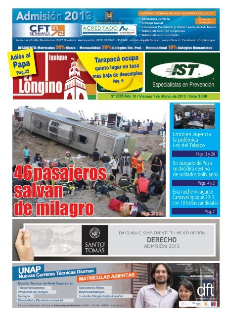 46 pasajeros salvan de milagro - Diario Longino