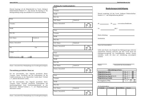 Mitgliedsantrag - Radsport Dinkelscherben-Diedorf e. V.