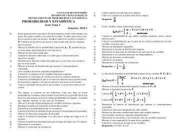 Serie tema 5, semestre 2010-1 - División de Ciencias Básicas