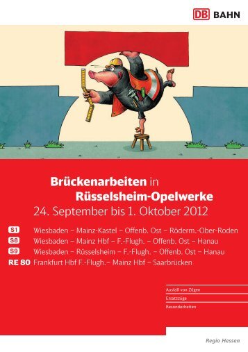 Brückenarbeiten in Rüsselsheim-Opelwerke 24. September bis 1 ...