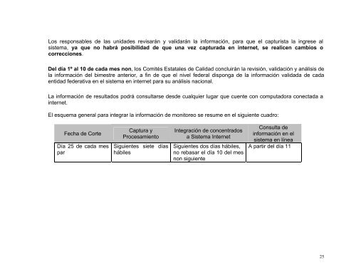 Lineamientos Operativos del Sistema de Monitoreo para la Gestión