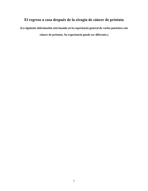 caminar después de una cirugía de próstata