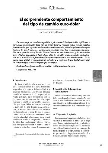 BICE tipo cambio euro dolar.pdf - Archivo Abierto Institucional de la ...