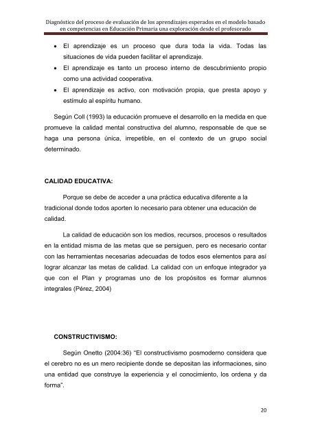 Diagnóstico del proceso de evaluación de los aprendizajes ... - Ifodes