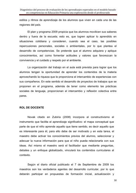 Diagnóstico del proceso de evaluación de los aprendizajes ... - Ifodes