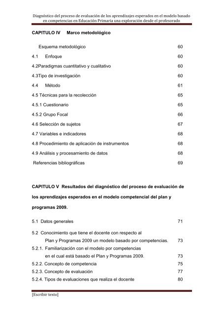 Diagnóstico del proceso de evaluación de los aprendizajes ... - Ifodes