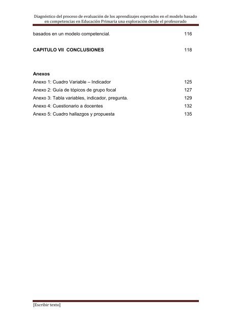 Diagnóstico del proceso de evaluación de los aprendizajes ... - Ifodes