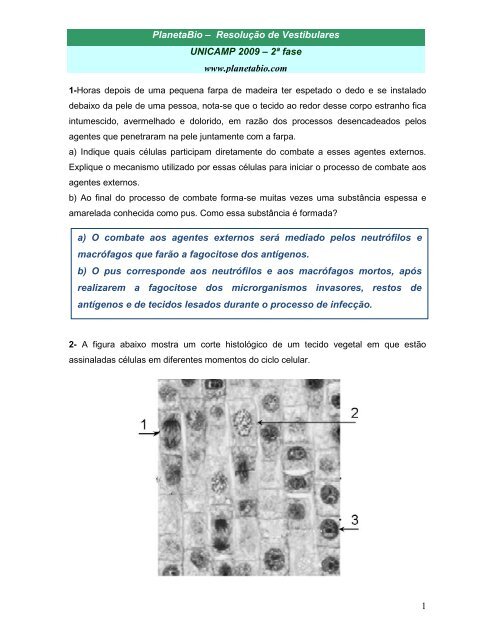 PlanetaBio – Resolução de Vestibulares