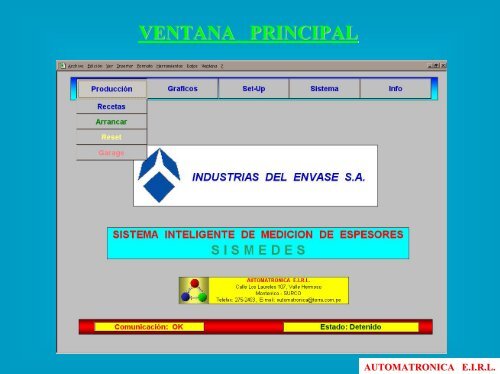 Sistema Inteligente de Medición de Espesores - mes sigma