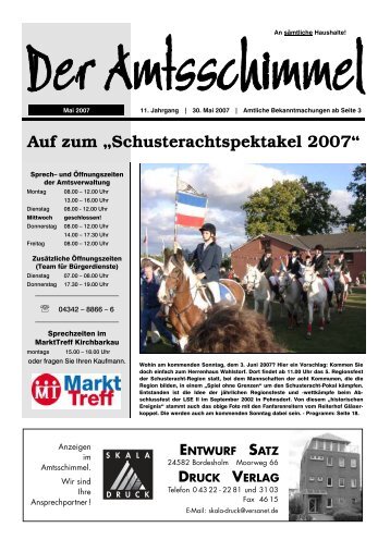 Auf zum âSchusterachtspektakel 2007â - Amt Preetz Land