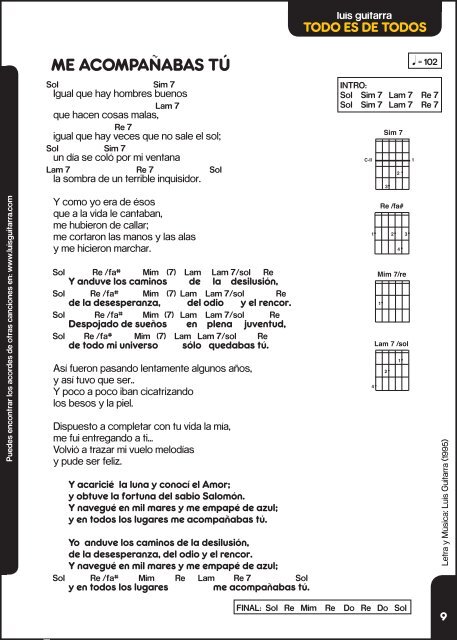 LETRAS y ACORDES - Luis Guitarra