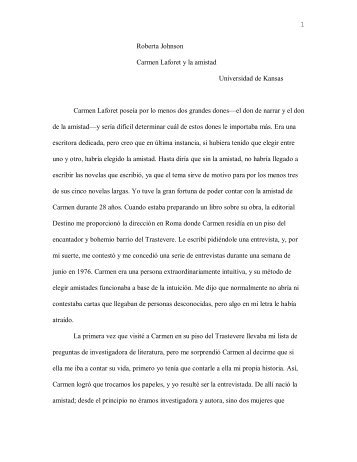 1 Roberta Johnson Carmen Laforet y la amistad Universidad de ...