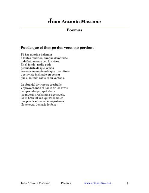 Juan Antonio Massone - Rostros y Versos