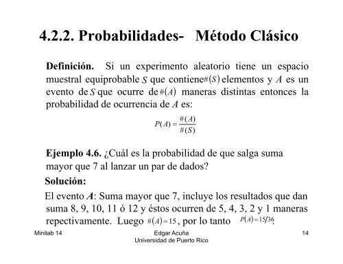 4. CONCEPTO BASICOS DE PROBABILIDADES - UPRM