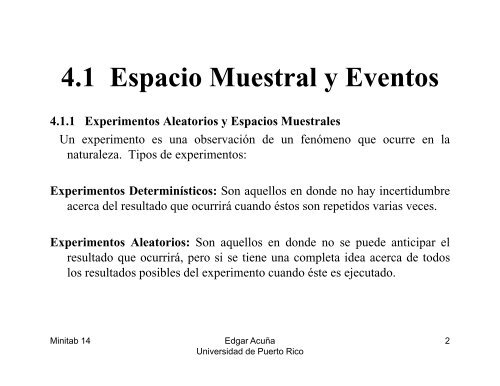 4. CONCEPTO BASICOS DE PROBABILIDADES - UPRM