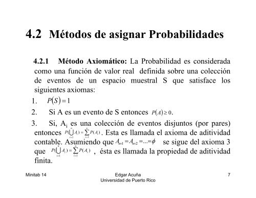 4. CONCEPTO BASICOS DE PROBABILIDADES - UPRM