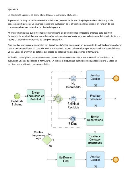 Ejercicios adicionales de BPMN