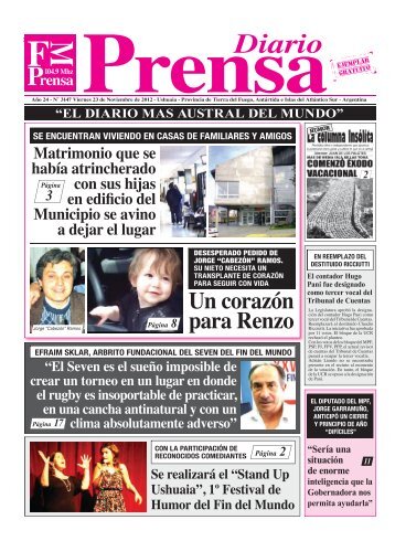 Edición 3147 Viernes 23 de Noviembre de 2012 ... - Diario Prensa