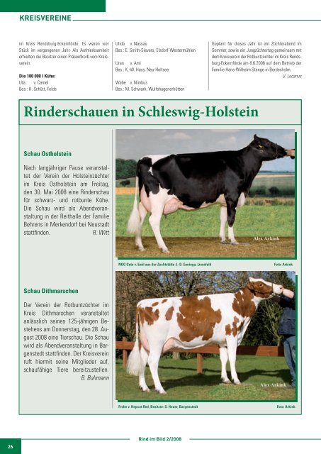 ZKZ 30665 Ausgabe 2/2008 • 2. Vierteljahr - Rinderzucht Schleswig ...