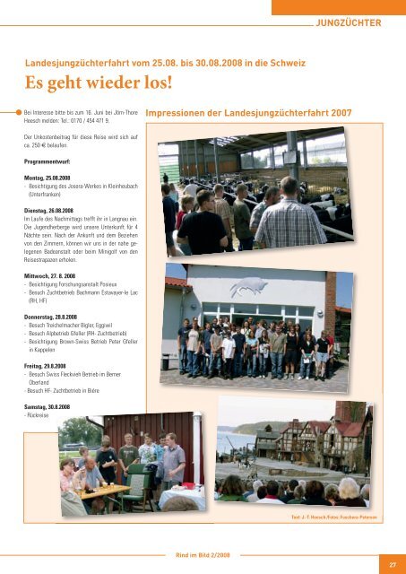 ZKZ 30665 Ausgabe 2/2008 • 2. Vierteljahr - Rinderzucht Schleswig ...