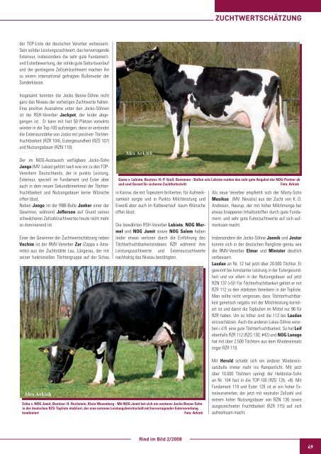 ZKZ 30665 Ausgabe 2/2008 • 2. Vierteljahr - Rinderzucht Schleswig ...