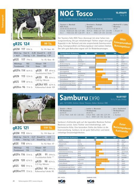 RSH Bullenkatalog 2013 - Rinderzucht Schleswig-Holstein e.G.