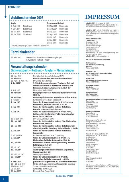 ZKZ 30665 Ausgabe 1/2007 • 1. Vierteljahr - Rinderzucht Schleswig ...