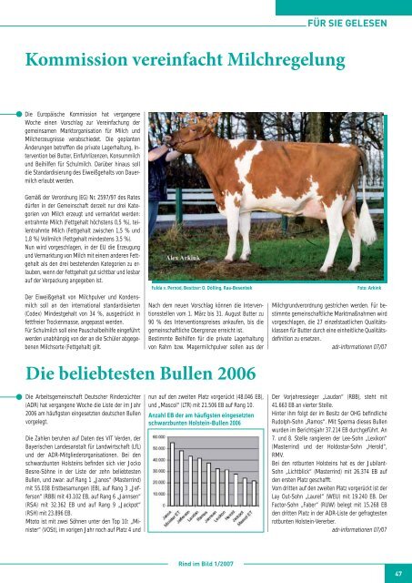 ZKZ 30665 Ausgabe 1/2007 • 1. Vierteljahr - Rinderzucht Schleswig ...