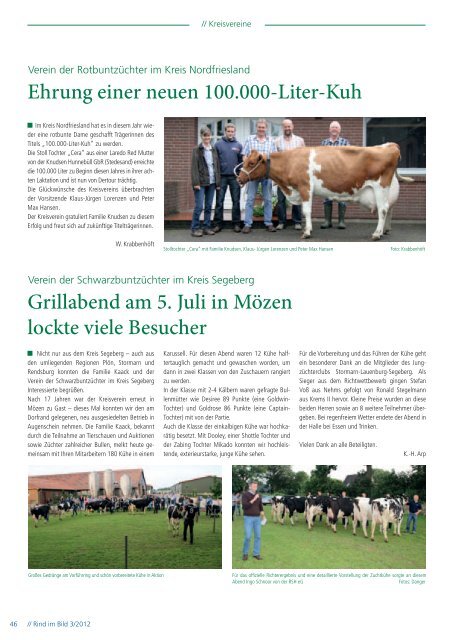 // Rind im Bild 3/2012 1 - Rinderzucht Schleswig-Holstein e.G.