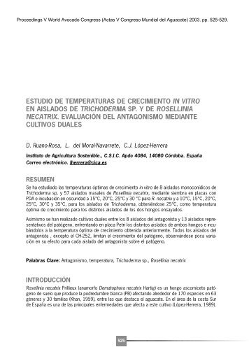 Estudio de temperaturas de crecimiento in vitro en aislados de ...