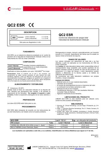 QC2 ESR - LINEAR CHEMICALS