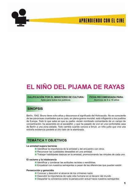 EL NIÑO DEL PIJAMA DE RAYAS - Aprendiendo con el cine europeo