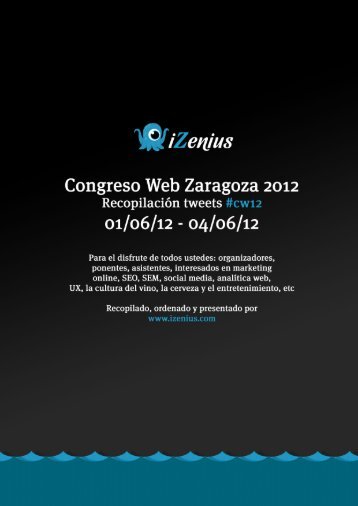 Tweets del congreso web de Zaragoza 2012 - iZenius