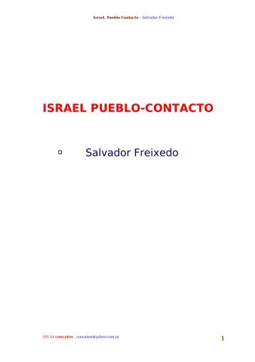 Israel, Pueblo-Contacto - Heliotropodeluz