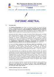 Informes Arbitrales Incidencias Encuentros - Real Federación ...