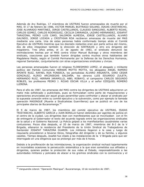 Bucaramanga - Movimiento de Víctimas de Crímenes de Estado