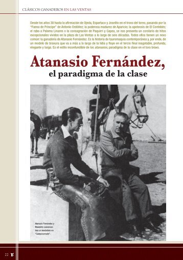 Clásicos ganaderos en Las Ventas: Atanasio Fernández