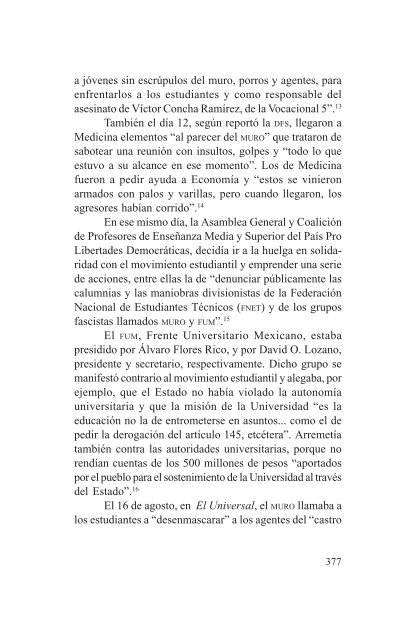 MURO, memorias y testimonios (1961-2002). - Secretaría General ...