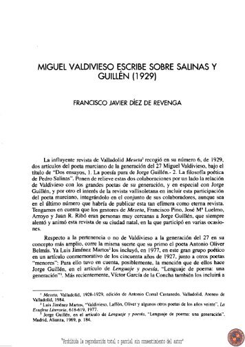 miguel valdivieso escribe sobre salinas y guillen