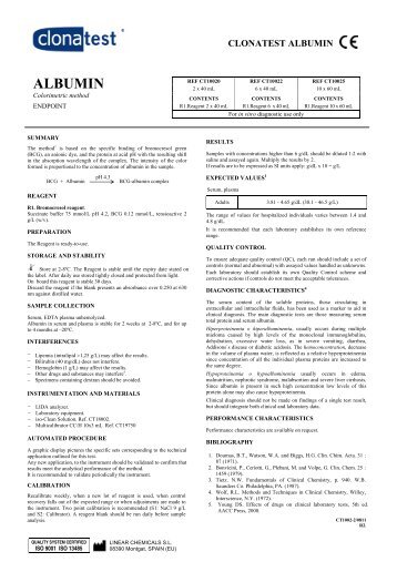 COD CT10020 - LINEAR CHEMICALS