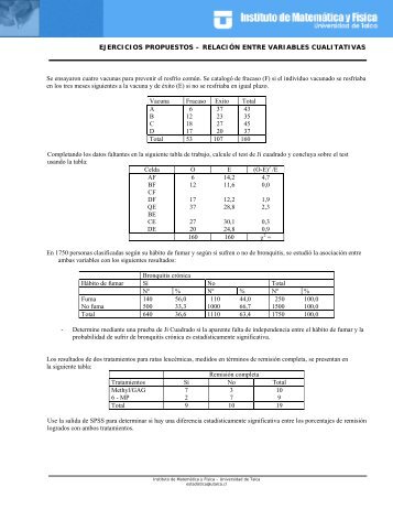 EJERCICIOS PROPUESTOS - Universidad de Talca