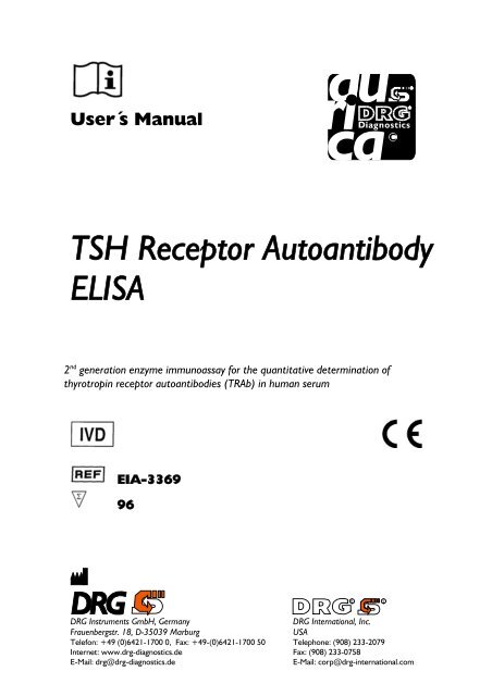 TSH Receptor Autoantibody ELISA - DRG Diagnostics GmbH