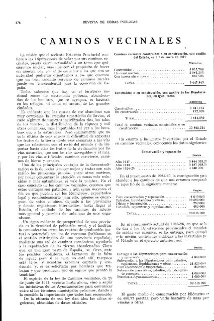 1925 REVISTAS TOMO I - Revista de Obras Públicas
