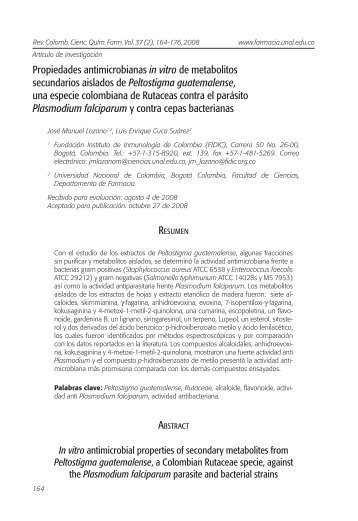 Propiedades antimicrobianas in vitro de metabolitos secundarios ...